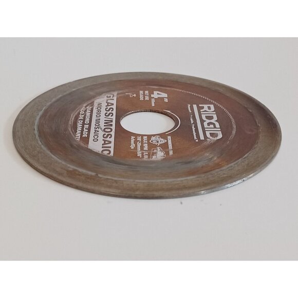 Ridgid Diamond Blade Glass/Mosaic Tile 4" Wet Cutting 5/8" Arbor Chip-Free GT40P - Picture 10 of 13